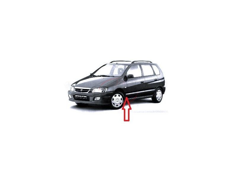 Mitsubishi Space Star - Friso embelezador do guarda lamas frente esquerdo