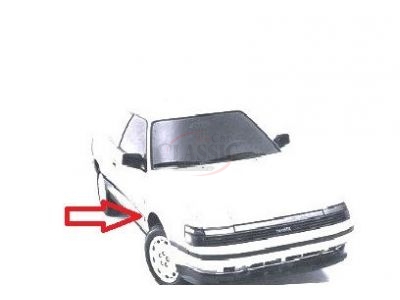 Toyota Celica IV - Friso embelezador do guarda lamas frente direito