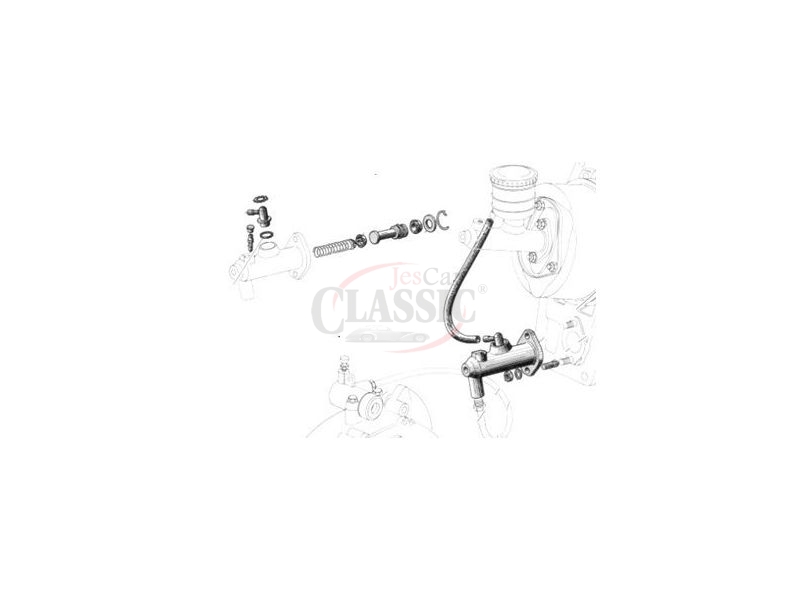 Peugeot 204 Cabriolet / Peugeot 304 Cabriolet - Jogo de reparação da bomba principal de embraiagem (Ø19)