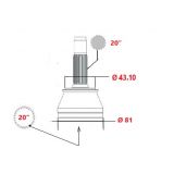 Autobianchi A112 / Fiat 127 / Fiat 128 / Fiat X1/9 - Junta homocinética + Fole Junto á roda (20")
