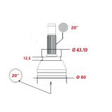 Fiat Panda / Seat Marbella - Junta homocinética + Fole Junto á roda (20")