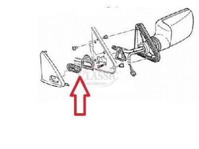 Peugeot 405 I - Fole de proteção contra poeiras espelho retrovisor exterior