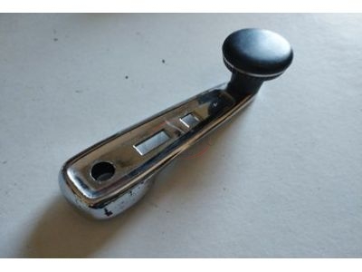 Mercedes-Benz R107 / Mercedes-Benz W110 / Mercedes-Benz W115 /8 / Mercedes-Benz W123 - Manivela de vidro (Cromado + Botão preto)
