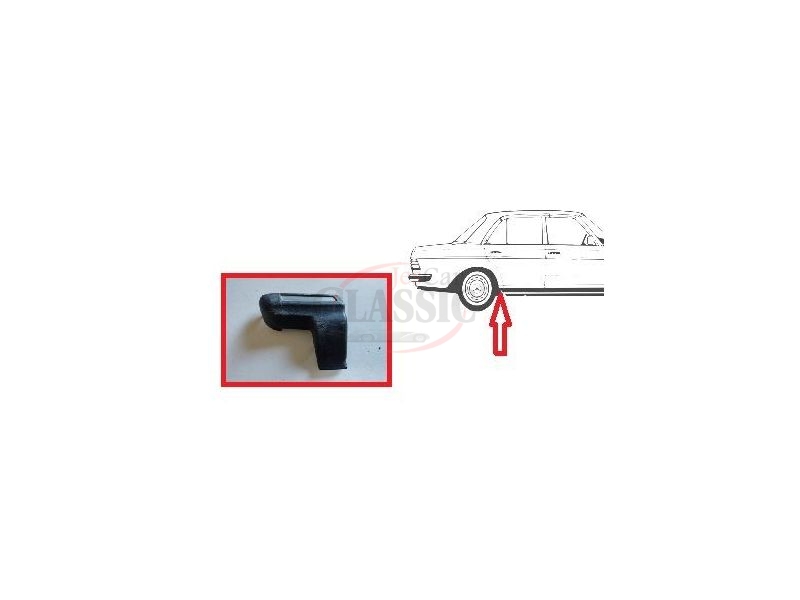 Mercedes-Benz W123 - Friso embelezador de acabamento da ilharga traseira direita