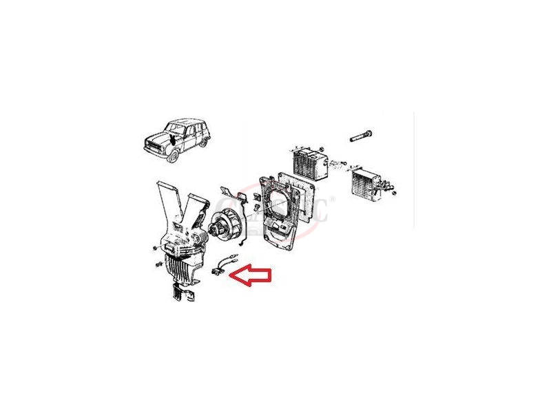 Renault 4 - Interruptor e restistência de ventilação habitáculo