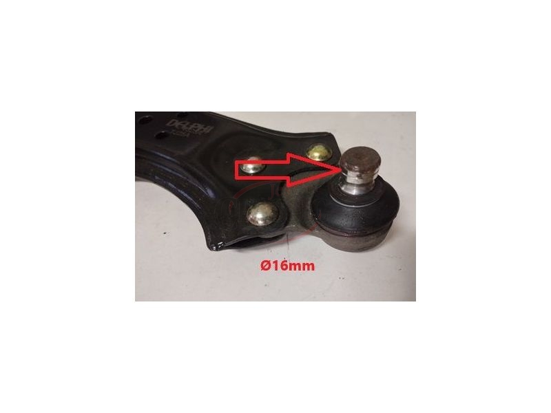 Citroen Berlingo I / Peugeot 306 - Braço oscilante de suspensão inferior direito (Ø16)