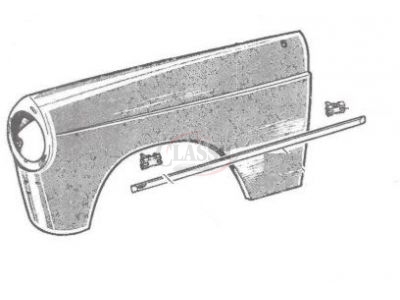 Peugeot 403 / Peugeot 404 - Mola de fixação para friso