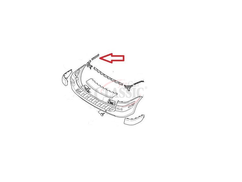 Peugeot 307 SW - Suporte de fixação do para-choques tras esquerdo (Guia)