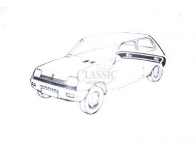 Renault 5 - Jogo (2) suporte de para-choques tras direito / esquerdo (Cêpo)