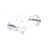 Renault 5 - Jogo (2) suporte de para-choques tras direito / esquerdo (Cêpo)