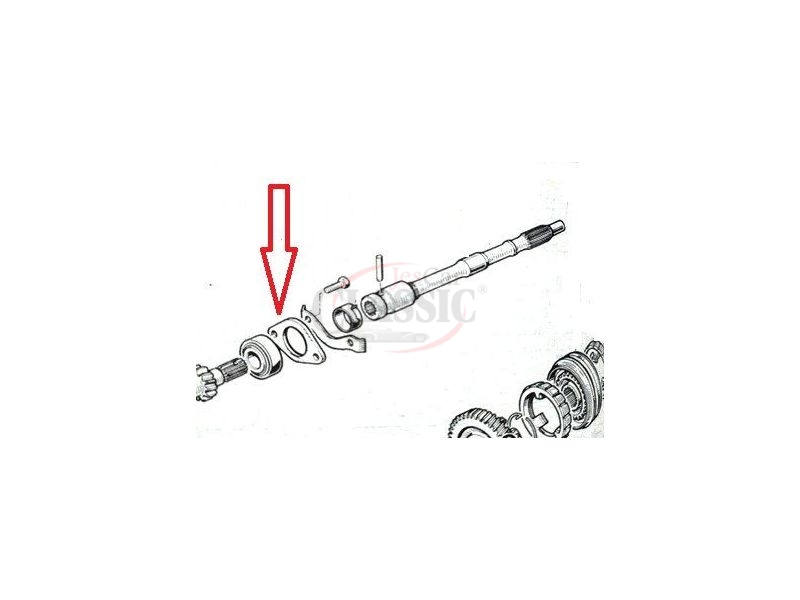 Renault 4 / Renault 5 - Abraçadeira metálica fixação da caixa (354, HA0)