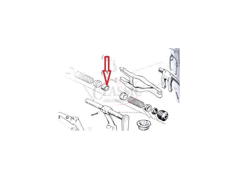 Renault 4 / Renault 5 - Casquilho de bronze central da alavanca caixa (354, HA0_)