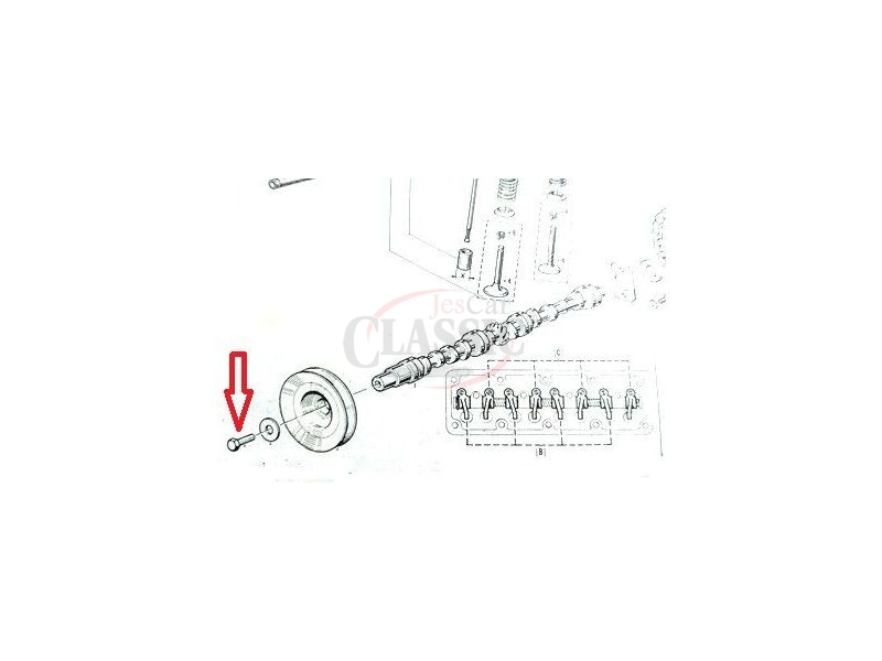 Renault 4 / Renault 5 - Parafuso de fixação da polia arvore câmes (Mot. 688, 813, C1C, C1E)