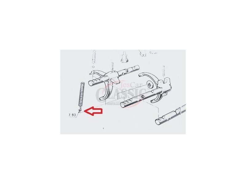 Renault 4 / Renault 5 - Esfera de engrenagem mudanças (Ø 7.93) (Caixa 354, HA0)