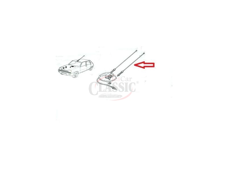 Renault 4 / Renault 5 - Haste de antena de rádio ♫