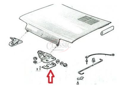 Renault 5 - Calço de afinação dobradiça capot direita / esquerda (2mm)
