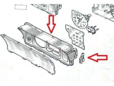 Renault 5 - Painel de quadrante do conta Kms com molas (JAEGER)