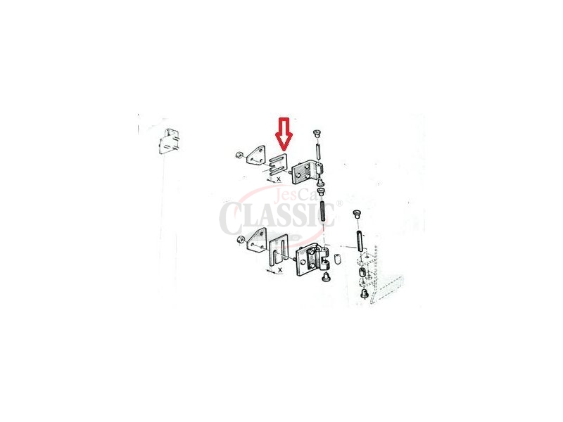 Renault 5 - Calço de afinação da dobradiça superior das portas frente (2mm)