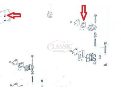 Renault 5 - Calço de afinação das dobradiças portas traseiras superior (1mm)