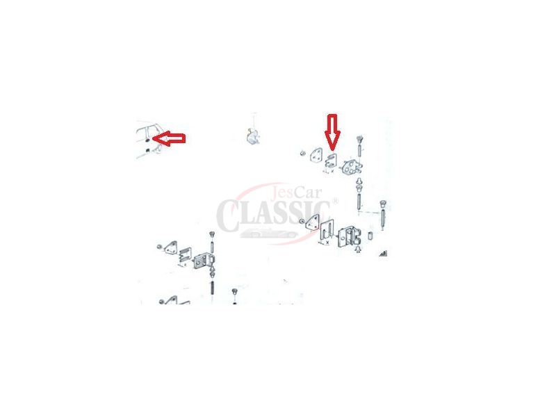 Renault 5 - Calço de afinação das dobradiças portas traseiras superior (1mm)