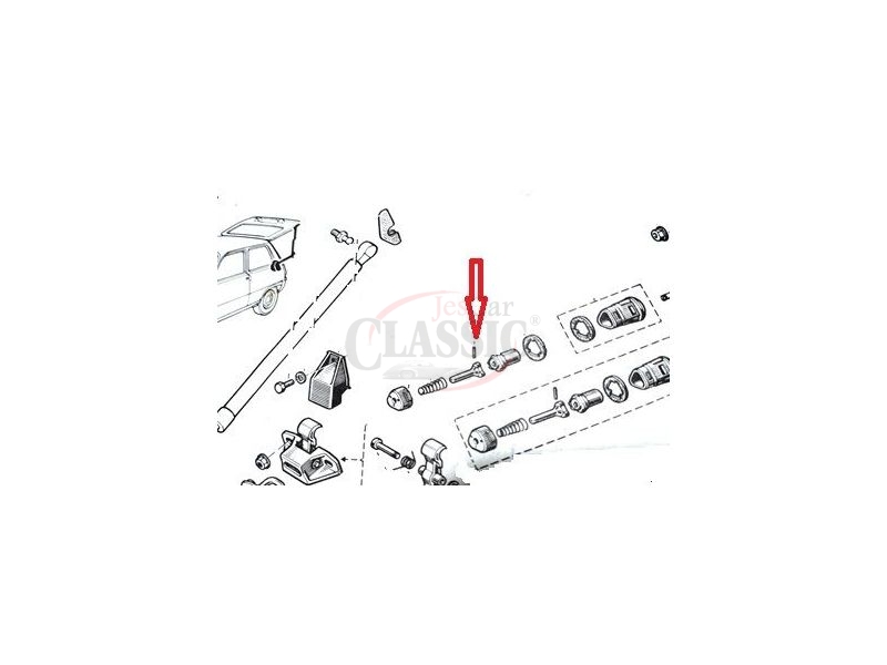 Renault 5 - Freio de fixação do botão abertura tampa mala