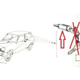 Renault 5 - Cilindro de fechadura botão tampa mala (Sem chave)