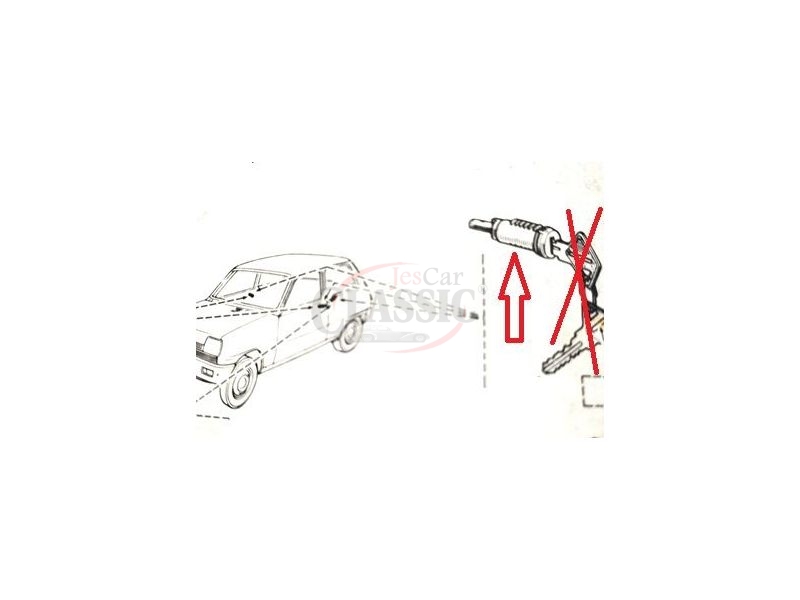 Renault 5 - Cilindro de fechadura botão tampa mala (Sem chave)