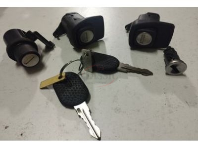 Fiat Panda I - Jogo de canhões de fechadura porta + mala + deposito