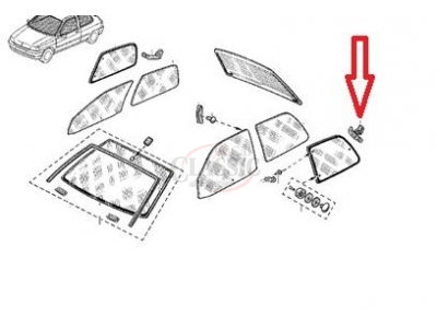 Renault Clio I - Manipulo de abertura do vidro lateral (móvel) esquerdo