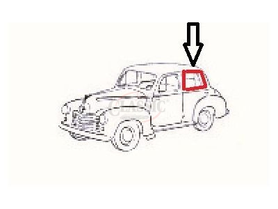 Vauxhall Serie L (Velox / Wyvern) - Aro exterior da porta traseira esquerda