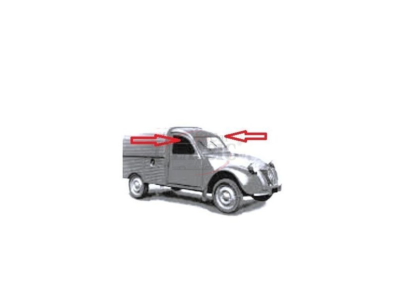 Citroen 2CV / Citroen AU - Vidro da porta frente móvel (Incolor - LUNA SEKURIT)