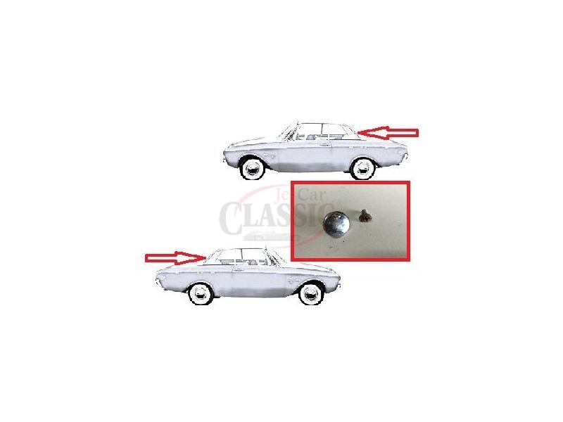 Ford Taunus 17M P3 Coupe - Porca de fixação do manipulo do vidro lateral