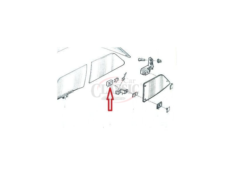 Renault Super 5 - Tampa de acabamento interior de fixação da dobradiça vidro lateral