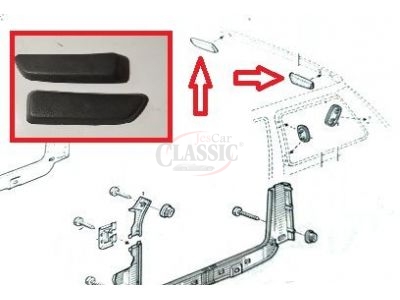 Renault Super 5 GT Turbo - Jogo (2) tampas da dobradiças da tampa mala