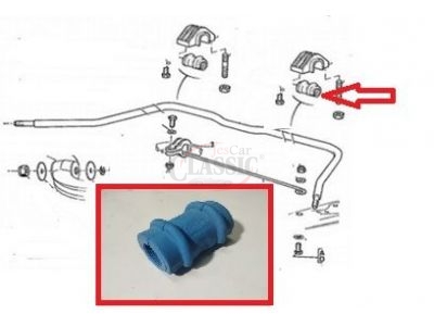 Peugeot 205 GTI / Peugeot 205 Rallye - Casquilho da barra estabilizadora frente direita