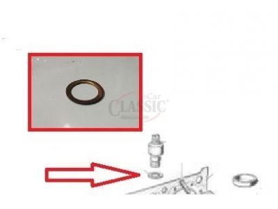 Peugeot 203 / Peugeot 403 / Peugeot 404 - Anilha de cobre da sensor temperatura cabeça (18x24x1.5)