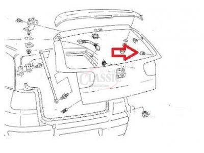Seat Ibiza II 6K2 - Batente da tampa mala / chapeleira