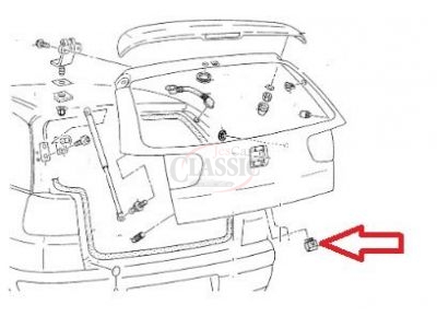 Seat Ibiza II 6K2 - Batente de borracha tampa mala (inferior)