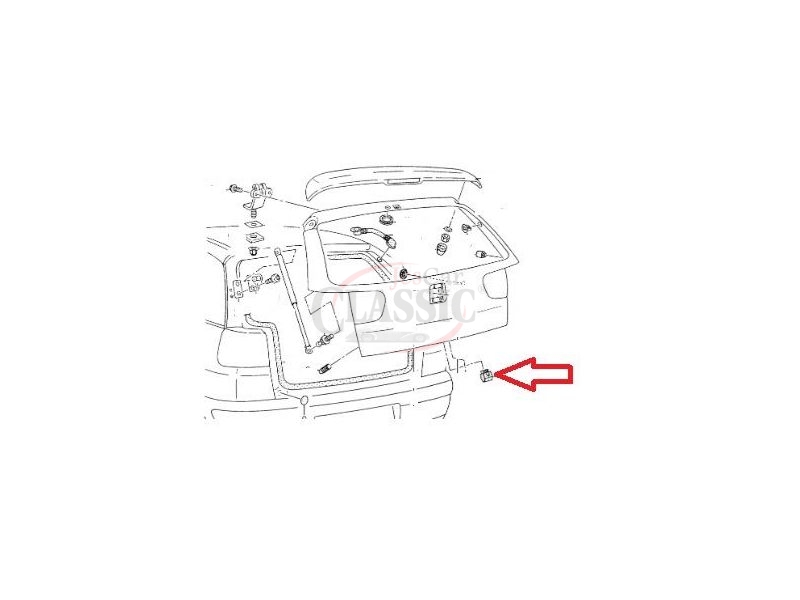 Seat Ibiza II 6K2 - Batente de borracha tampa mala (inferior)