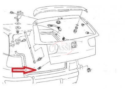 Seat Ibiza II 6K2 - Batente de capot / mala com afinação (39x21.7x18)