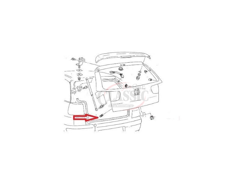 Seat Ibiza II 6K2 - Batente de capot / mala com afinação (39x21.7x18)