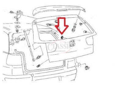 Seat Ibiza II 6K - Borracha de vedação do veio de limpa-vidros traseiro
