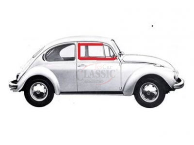 VW Carocha 64- Aro da porta direita com raspador exterior