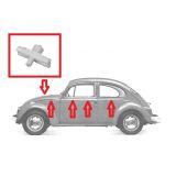 VW Carocha 66- Mola de friso (Aplicação nos frisos estreitos)