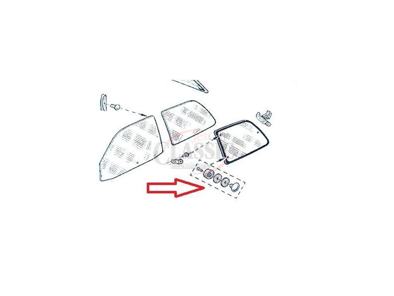 Renault 19 / Renault Clio I - Jogo fixação do vidro lateral (móvel)