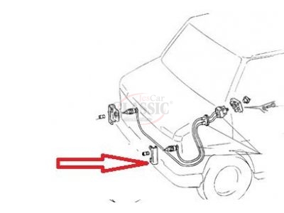 Citroen C25 / Fiat Ducato I / Peugeot J5 - Suporte de fixação do afinador farol esquerdo (1990 - 1994)
