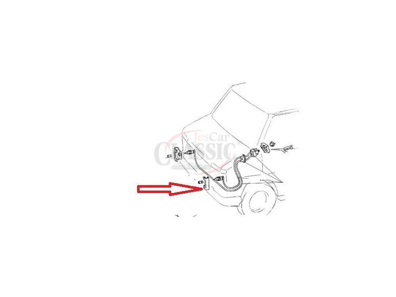 Citroen C25 / Fiat Ducato I / Peugeot J5 - Suporte de fixação do afinador farol esquerdo (1990 - 1994)
