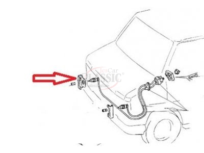 Citroen C25 / Fiat Ducato I / Peugeot J5 - Suporte de fixação do afinador farol direito (1990 - 1994)