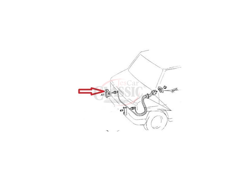 Citroen C25 / Fiat Ducato I / Peugeot J5 - Suporte de fixação do afinador farol direito (1990 - 1994)