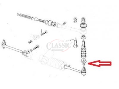 Peugeot 204 / Peugeot 304 / Peugeot 403 / Peugeot 404 - Freio fixação fole do terminal direção